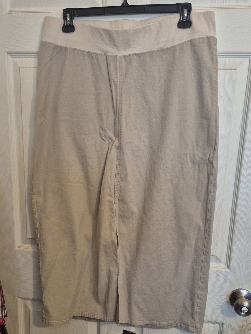 Motherhood Beige Maternity Chino Skirt with Stretch Waistband